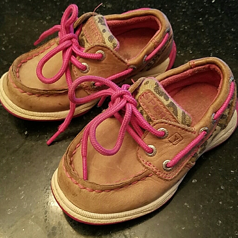 Pink and cheetah Tan  Sperry Top-sider